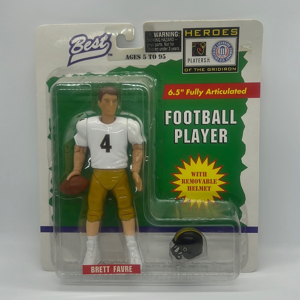 Best heroes of the gridiron 6.5 inch Brett Favre football player bendable figure